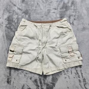 Guide Series Shorts Womens 6 Tan Cotton Ripstop Drawstring Mid Rise Cargo